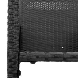 Berkfield Garden Bar Stools 2 Pcs Black Poly Rattan - thumbnail 8