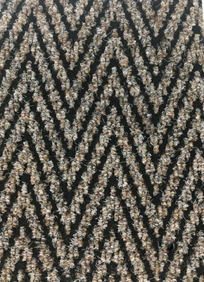 Super Magnum & Magnus Entrance Matting By Remland (Chevron Beige & Black, 10M X 2M) - image 1