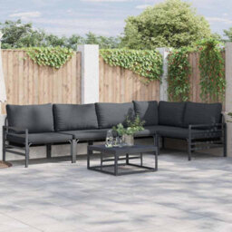 Walplus Garden Sofa Set Anthracite Steel - thumbnail 1