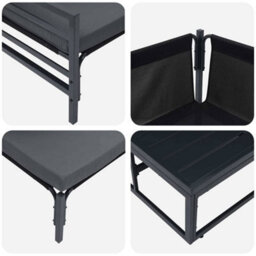 Walplus Garden Sofa Set Anthracite Steel - thumbnail 9
