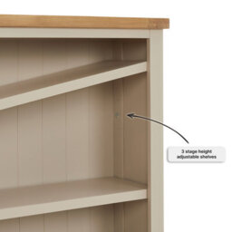The Furniture Market Marbury Putty Grey Painted Small Low Bookcase - thumbnail 6