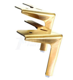 L&F 4X Furniture Feet Metal Antique Brushed Brass Furniture Legs Sofas Chairs Stools 125mm High Pkc402 Predrilled - thumbnail 5