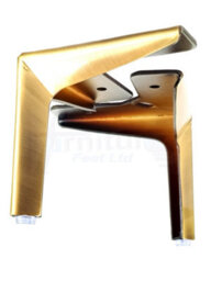 L&F 4X Furniture Feet Metal Antique Brushed Brass Furniture Legs Sofas Chairs Stools 125mm High Pkc402 Predrilled - thumbnail 6