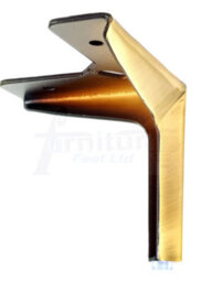 L&F 4X Furniture Feet Metal Antique Brushed Brass Furniture Legs Sofas Chairs Stools 125mm High Pkc402 Predrilled - thumbnail 3