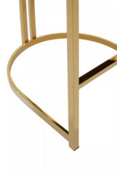 Premier Housewares Interiors By Premier Black Velvet Bar Stool With Gold Frame, Luxury Black And Gold Stool For Bars, Modern Velvet Bar Stool - thumbnail 8