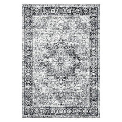 Persian Chenille Grey Traditional Medium Rug, (L)170Cm X (W)120Cm - image 1