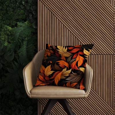 Warren Reed Designer Autumn Leaves Design Outdoor Cushion 60Cm X 60Cm