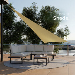 Tectake Shade Sail - Triangular With Uv Protection 50+, Water-Repellent - 4 X 4 X 4 M - Beige - thumbnail 7