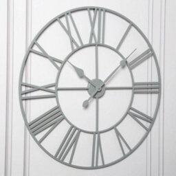 Eos - Skeleton Wall Clock With Roman Numerals - 80X80Cm - (Silver Foiled) - thumbnail 5