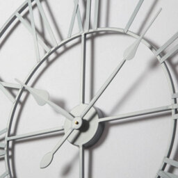 Eos - Skeleton Wall Clock With Roman Numerals - 80X80Cm - (Silver Foiled) - thumbnail 6