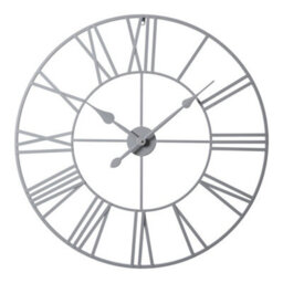 Eos - Skeleton Wall Clock With Roman Numerals - 80X80Cm - (Silver Foiled) - thumbnail 1