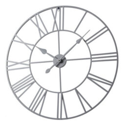 Eos - Skeleton Wall Clock With Roman Numerals - 80X80Cm - (Silver Foiled) - thumbnail 2