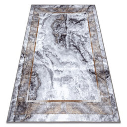 RugsX Miro 51278.812 Washing Carpet Marble, Greek Anti-Slip - Grey / Gold  140X190 Cm