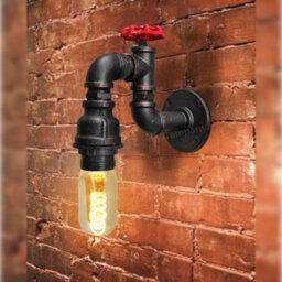 Long Life Lamps Company Industrial Vintage Water Pipe Wall Lamp M0162 - thumbnail 9