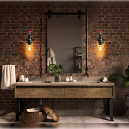 Long Life Lamps Company Industrial Vintage Water Pipe Wall Lamp M0162 - thumbnail 8