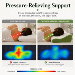 CHILIMILII Contoor Pillows Bamboo Memory Foam Anti Snore Orthopaedic Head Neck Back Support Bamboo Removable Cover - thumbnail 8