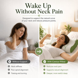 CHILIMILII Contoor Pillows Bamboo Memory Foam Anti Snore Orthopaedic Head Neck Back Support Bamboo Removable Cover - thumbnail 5