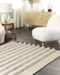 Beliani Rug Tacettin White 160 X 230 Cm Wool - thumbnail 2