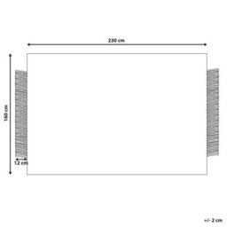 Beliani Rug Tacettin White 160 X 230 Cm Wool - thumbnail 3