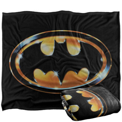 DC comics Batman Golden Logo Blanket Multicoloured (One Size) - image 1