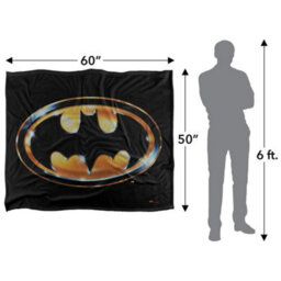 DC comics Batman Golden Logo Blanket Multicoloured (One Size) - thumbnail 5