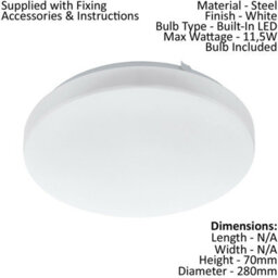 Versatile White Led Wall And Ceiling Light With Adjustable Height - thumbnail 2