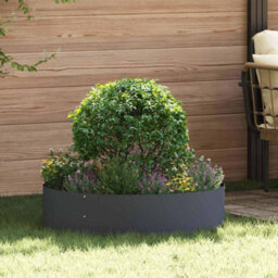 Berkfield Garden Planter Anthracite 80 X 80 X 20 Cm Steel - thumbnail 1