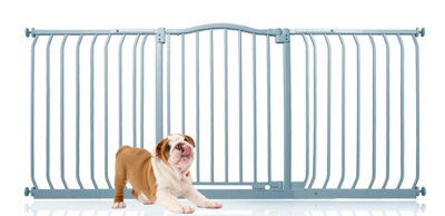 Bettacare Curved Top Dog Gate, 161Cm - 170Cm, Matt Grey, Pressure Fit Pet Gate For Dog And Puppy, Pet And Dog Barrier - image 1