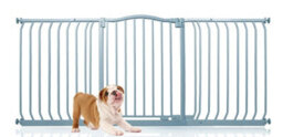 Bettacare Curved Top Dog Gate, 161Cm - 170Cm, Matt Grey, Pressure Fit Pet Gate For Dog And Puppy, Pet And Dog Barrier - thumbnail 1