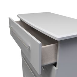 Bergamo Ready Assembled Matt Grey No Effect 4 Drawer Chest (H)1075mm (W)765mm (D)415mm - thumbnail 4