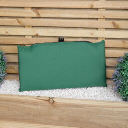 Samuel Alexander 2 Seater Chunky Wooden Garden Furniture Set With Coffee Table & Green Cushions - thumbnail 5