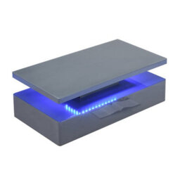 Furniture in Fashion Quinton Glass Top High Gloss Coffee Table In Grey With Led - thumbnail 5