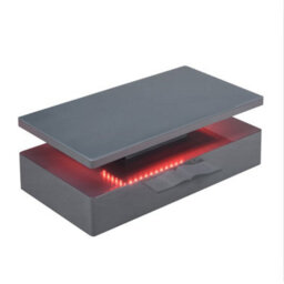 Furniture in Fashion Quinton Glass Top High Gloss Coffee Table In Grey With Led - thumbnail 6