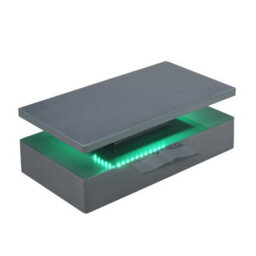 Furniture in Fashion Quinton Glass Top High Gloss Coffee Table In Grey With Led - thumbnail 7