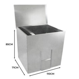 MonsterShop Galvanised Steel Coal Storage Bunker - 500Kg - thumbnail 3