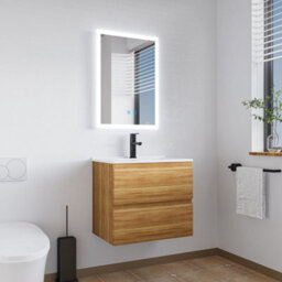 Maerts-E Bathroom Led Mirror 500 X 700 mm 3 Colour Dimmable Lights Demister Touch Switch Illuminated Wall Mounted Vanity Mirror - thumbnail 6