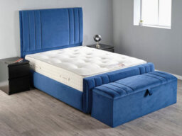 Divan Base Direct Titania Ottoman Storage Box 6Ft Super King - Plush Velvet Marine - thumbnail 2