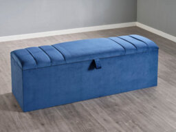 Divan Base Direct Titania Ottoman Storage Box 6Ft Super King - Plush Velvet Marine - thumbnail 1
