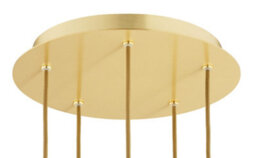 Luminosa Lighting Luminosa Paloma Cluster Pendant Ceiling 5 Light Smoky (Fluted), Brushed Brass - thumbnail 5