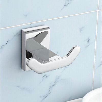 Showerdrape Unity Chrome Stainless Steel Wall Mounted Robe Hook - image 1