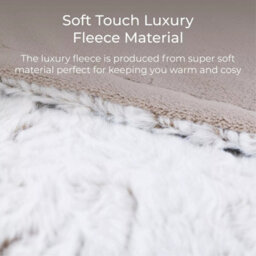 Carmen Electric Heated Throw Blanket White Fleece 160X130Cm With 9 Heat Settings - thumbnail 8