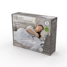 Carmen Electric Heated Throw Blanket White Fleece 160X130Cm With 9 Heat Settings - thumbnail 7
