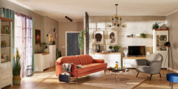 Impact Furniture Tall Bookcase Drawer Shelving Unit Open Display Cabinet White Gloss Oak Holten - thumbnail 9