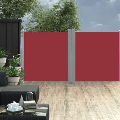 Berkfield Retractable Side Awning Red 120X600 Cm - image 1