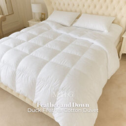 MHG Living Duck Feather & Down Duvet 10.5 Tog - T220 Down-Proof Cotton Cover, Hypoallergenic - Double - thumbnail 2