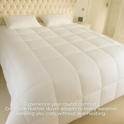 MHG Living Duck Feather & Down Duvet 10.5 Tog - T220 Down-Proof Cotton Cover, Hypoallergenic - Double - thumbnail 4