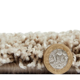 Modern Beige Shaggy Plain Easy To Clean Rug For Dining Room-80Cm X 150Cm - thumbnail 4