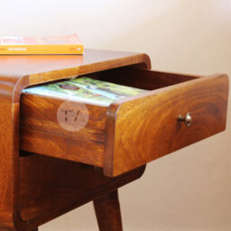 Tapromis Scandi Nordic Wooden Bedside Cabinet With Drawers - thumbnail 7