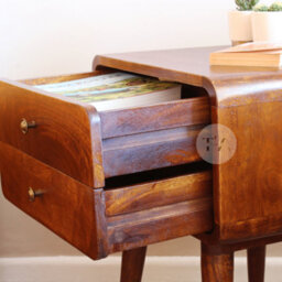 Tapromis Scandi Nordic Wooden Bedside Cabinet With Drawers - thumbnail 8