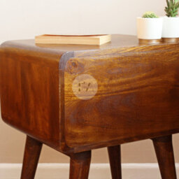 Tapromis Scandi Nordic Wooden Bedside Cabinet With Drawers - thumbnail 5